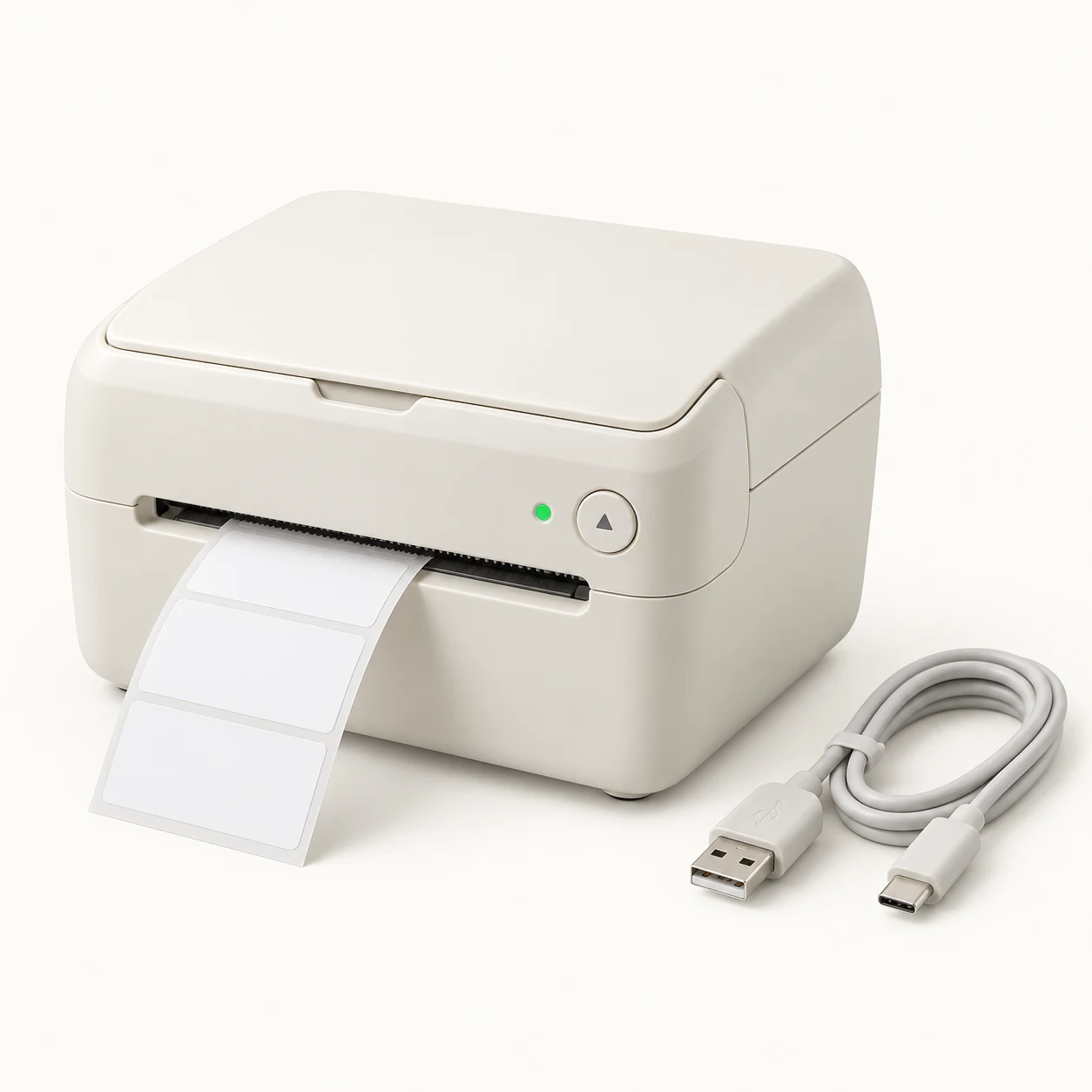 Compact roll label printer